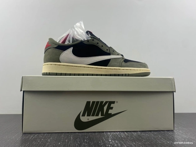 1 JORDAN SCOTT SP OG AIR TRAVIS 'BLACK OLIVE' X LOW DM7866-002 0709